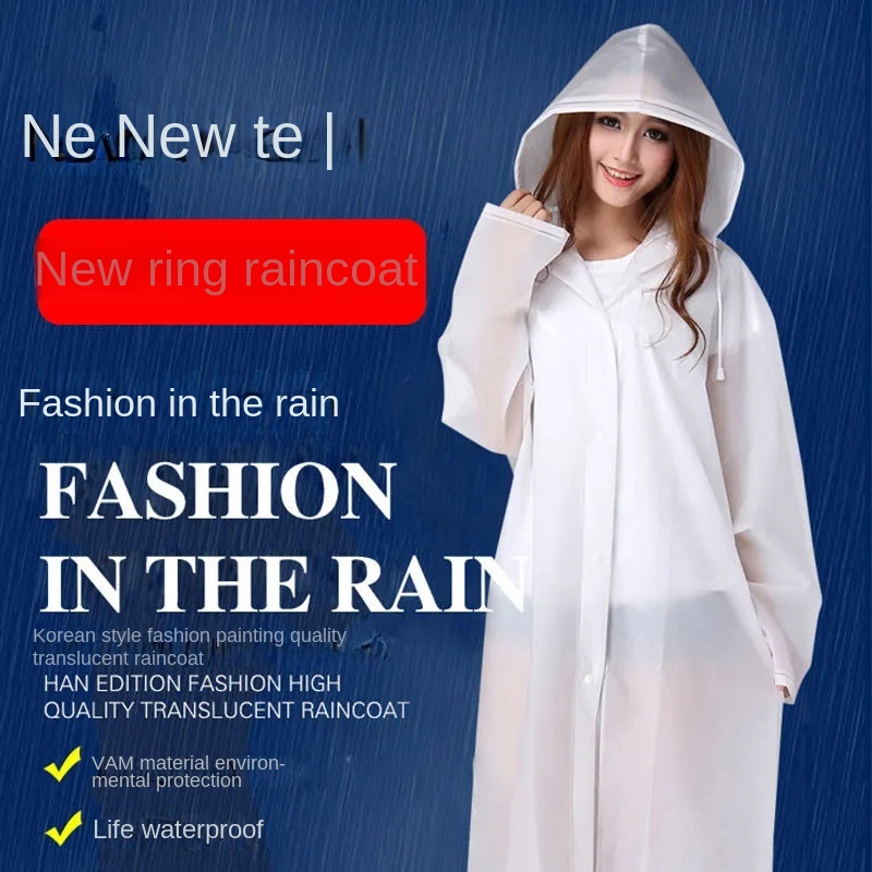 Áo Mưa Toàn Thân EVA Dày Dặn Không Phai Màu Cho Người Lớn