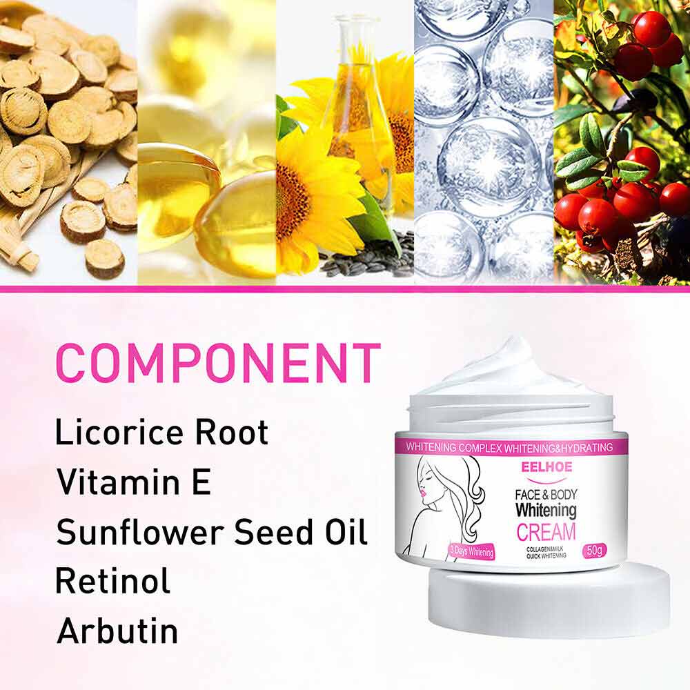 Dark Skin Permanent Whitening Cream 3 DAYS Body Bleaching Lightening Brightening