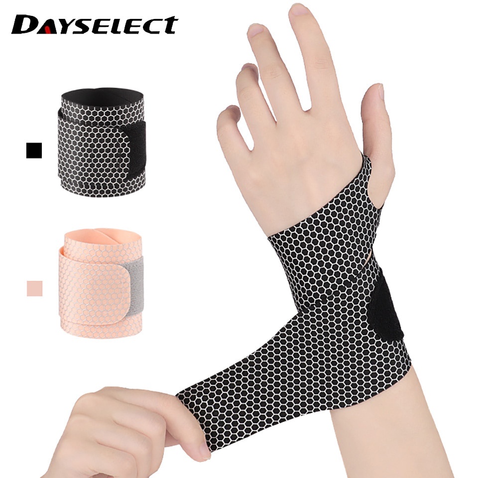 Dayselect 1 piece vòng tay có thể điều chỉnh vòng tay hỗ trợ cổ tay phòng tập thể dục thể thao vòng tay bảo vệ cổ tay thoáng khí chấn thương quấn dây đeo an toàn