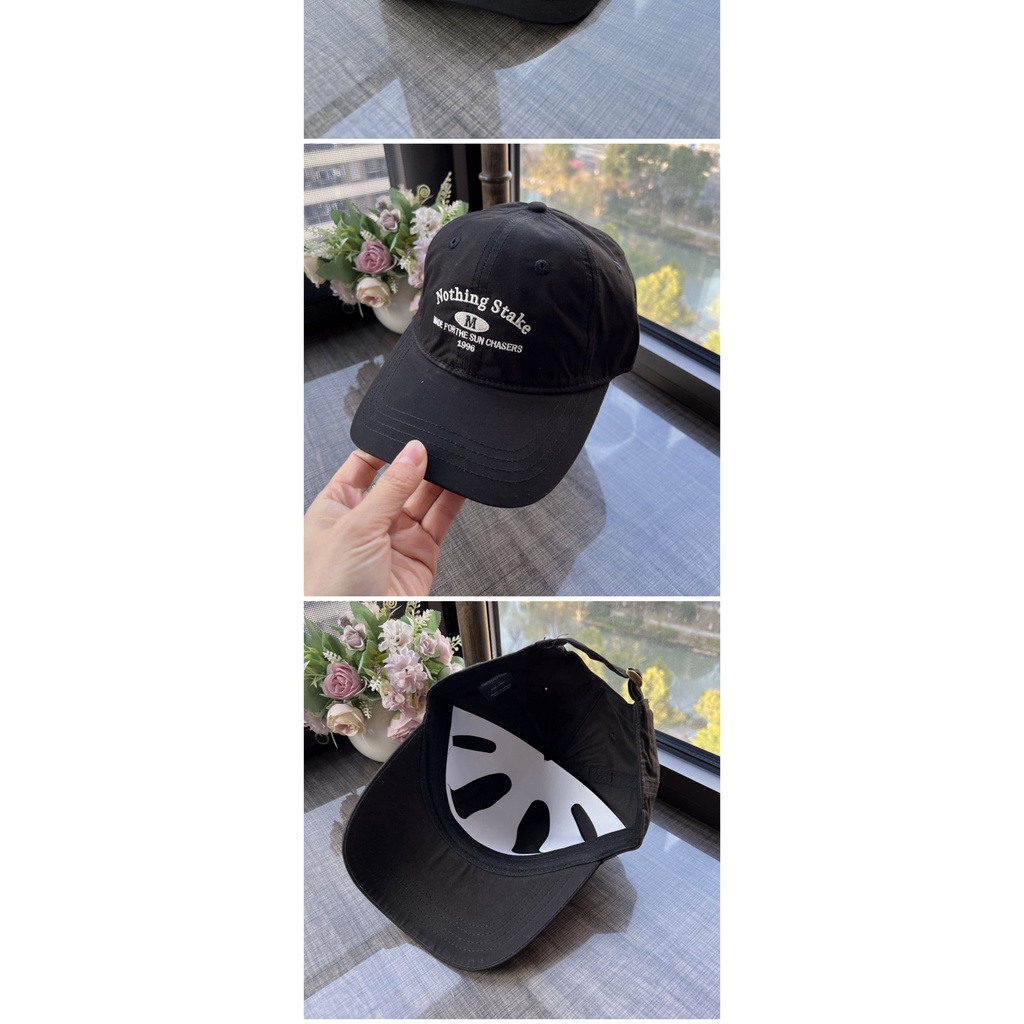 Mũ Lưỡi Trai Bằng Da Thêu Chữ Phong Cách Hàn Quốc Thời Trang Cho Nữ