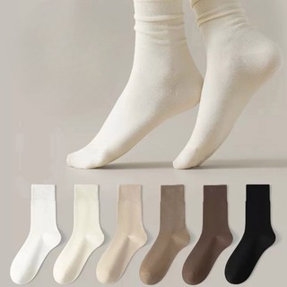 Vớ nữ nhật bản đống vớ trắng tinh khiết vớ ống trung bình vớ bông tinh khiết vớ nữ