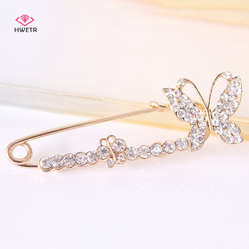 Ghim cài áo HWETR đính đá pha lê kiểu hoa dành cho nữ