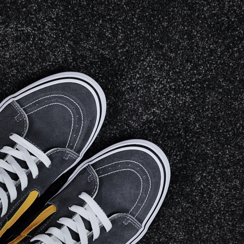 Vans sk8-low grey yellow casual canvas shoes retro skateboard low top casual sneakers shose