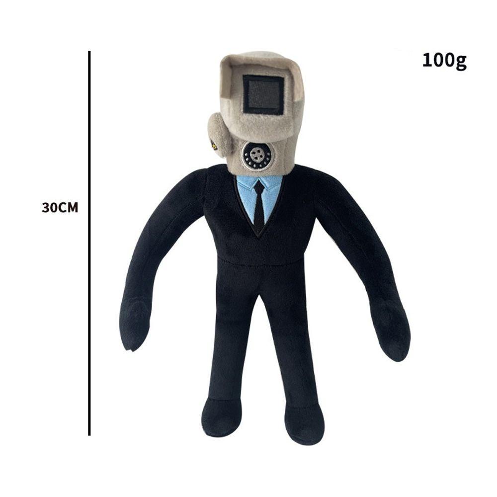 Layor1 man plush toy, toilet man cartoon doll búp bê skibidi, gift tv man stuffed toy men