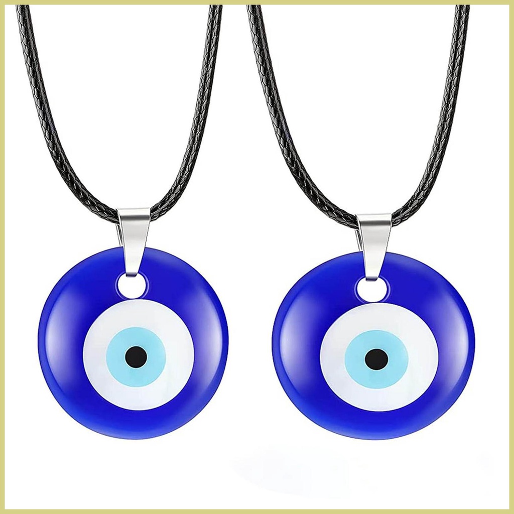 Evil eye pendant necklace tinh tế và da-thân thiện thổ nhĩ kỳ mắt xanh vòng cổ thủy tinh mặt dây chuyền mắt thủy tinh màu xanh cho aseavn