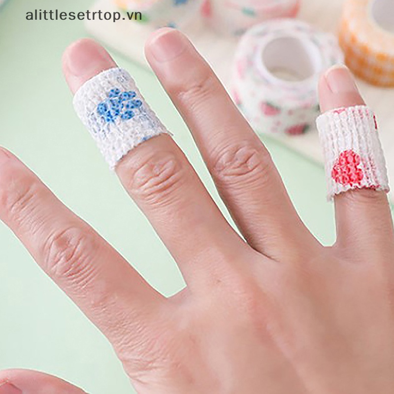 Alittlesetrtop 2m / 4m nail finger protection cute flex anti uv non-woven manicure tool breathable wrap self-adhesive tape sports supply.