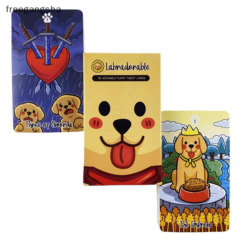 Labradorable tarot card lời tiên tri số phận bói toán bộ bài gia đình ban tiệc trò chơi bói bài trò chơi người mới bắt đầu thẻ fdh