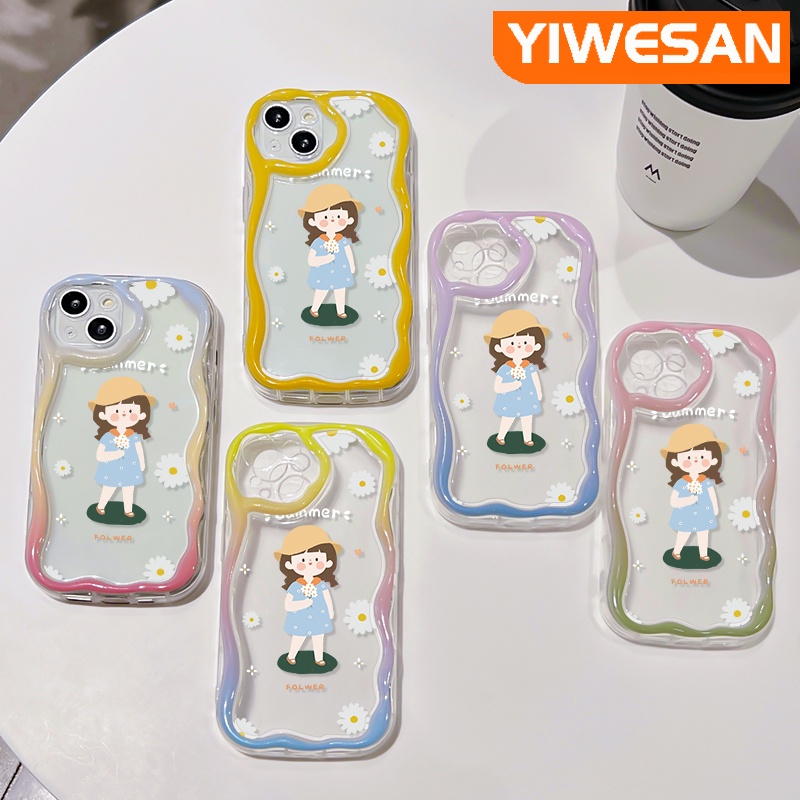 Đối với vivo y12 y15 y17 y12i y3 y3s 2020 ốp lưng hoạt hình dễ thương mùa hè cô bé motif vỏ trong suốt kết cấu kem vỏ điện thoại vỏ bảo vệ