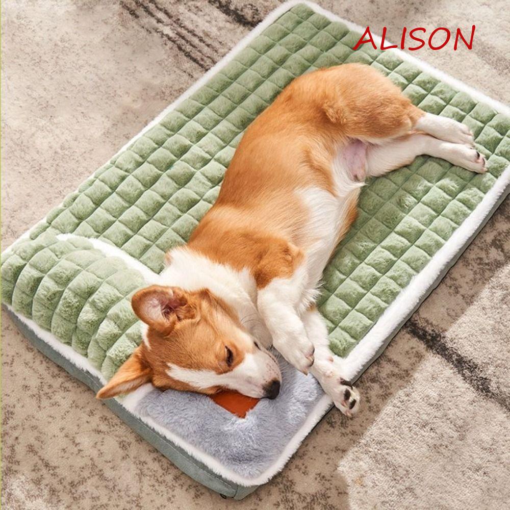 Alison dog bed winter anti-slip removable for cats dogs sleeping dog crate đệm vật nuôi có thể giặt được