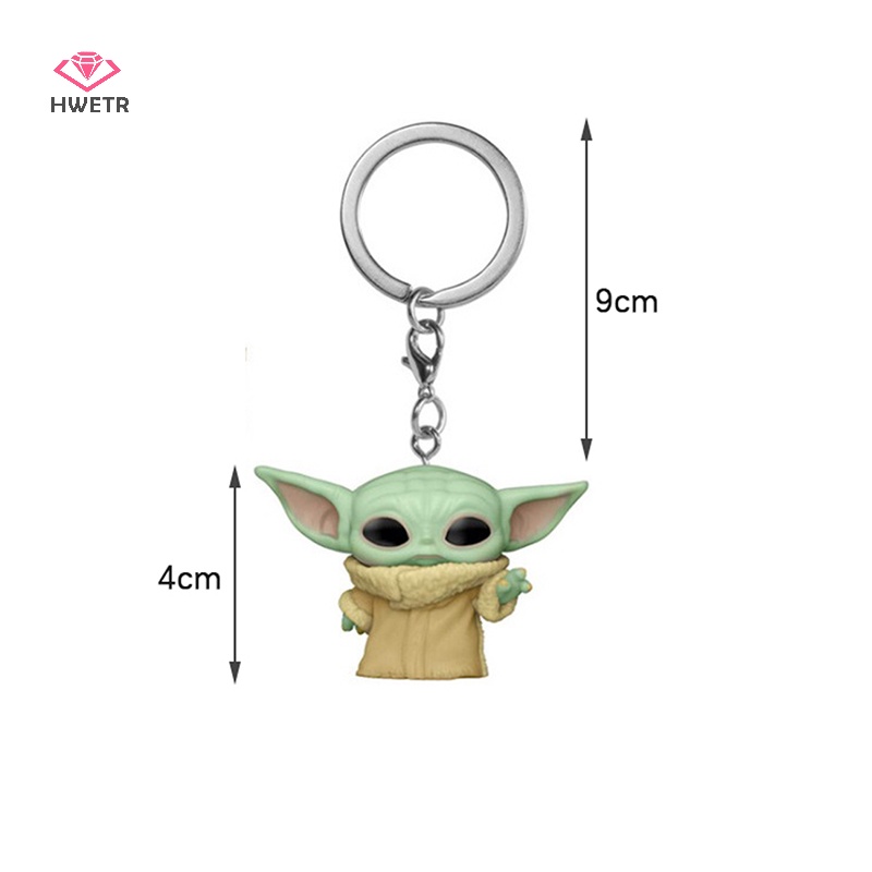 Hwetr star wars mandalorian yoda baby darth vader stormtrooper keychain hình đồ chơi mới