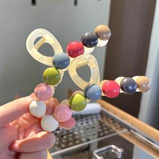 2023 spring rainbow candy hair clip high-end shark clip clip kích thước lớn