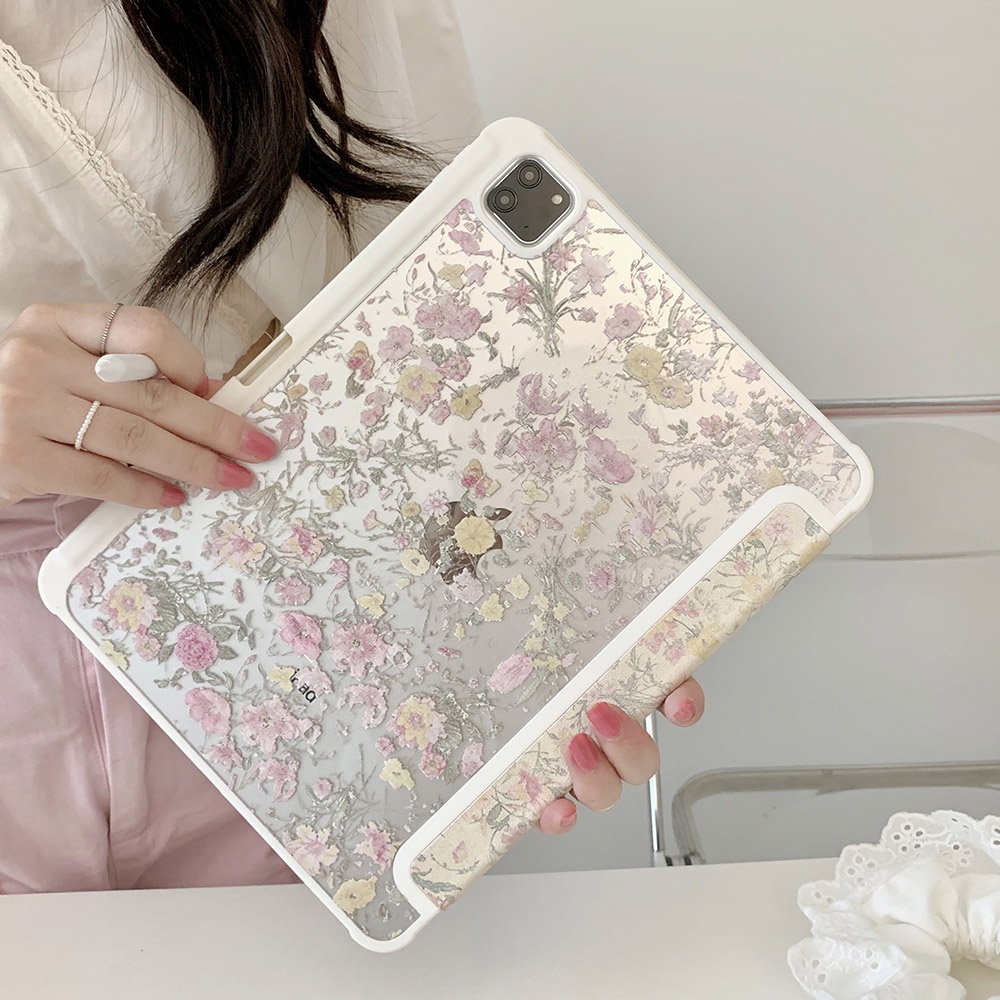 Vỏ cứng acrylic hình hoa nhỏ vỏ tương thích với ipad mini6 ipad5 6 7 8 9 air air1 air2 air3 air4 air5 10.9 "pro10.5 pro11 pro12.9 2018 2020 2021 2022 bao da