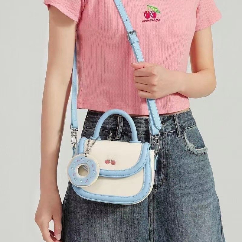 Mới Túi Xách Đeo Vai Họa Tiết Quả cherry Dễ Thương Xinh Xắn Dành Cho Nữ