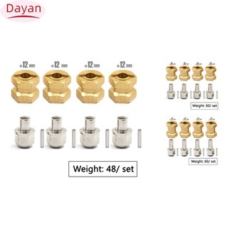 Rc hex hub 12mm đồng bánh xe lục giác hub nối dài bộ chuyển đổi ổ lục giác tương thích cho xe scx10 rc