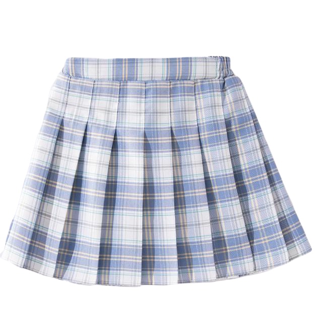 Chân Váy Xếp Ly Sọc Ca Rô Hình Cây Kem Dễ Thương Thời Trang Mùa Hè Cho Bé Gái