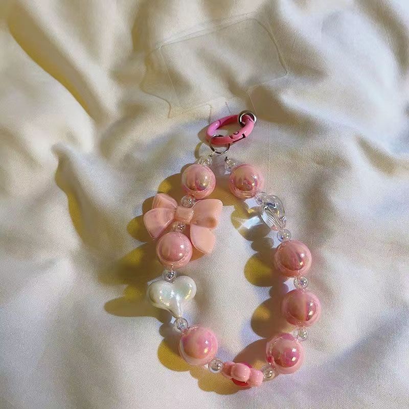 Universal cute crystal love heart treo ring cho điện thoại di động hard lanyard strap anti-lost bracelet cho iphone14 11 13 pro max