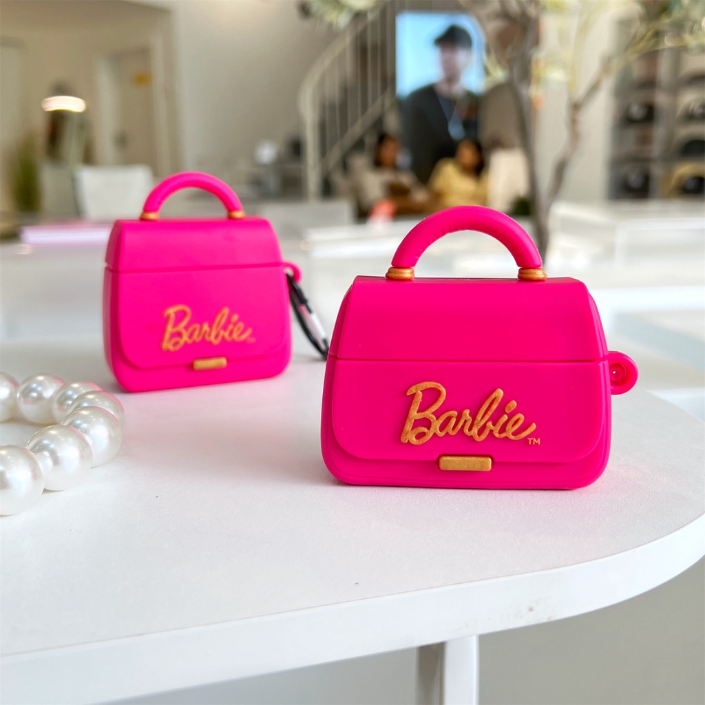 Phim hoạt hình 3d barbie vỏ silicon mềm tương thích cho airpods pro 1/2/3 pro2 vỏ tai nghe không dây bluetooth sạc ngăn nắp vỏ bảo vệ