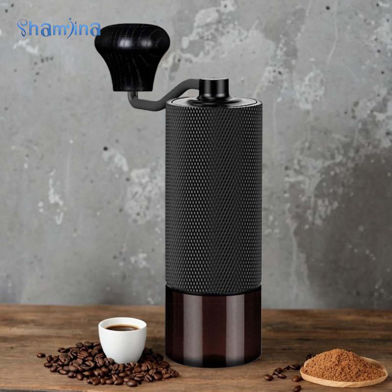 Shamjina hướng dẫn sử dụng gia đình máy xay cà phê hạt cà phê chuyên nghiệp máy xay thủ công nhỏ cho dã ngoại ngoài trời văn phòng quà tặng ngày lễ