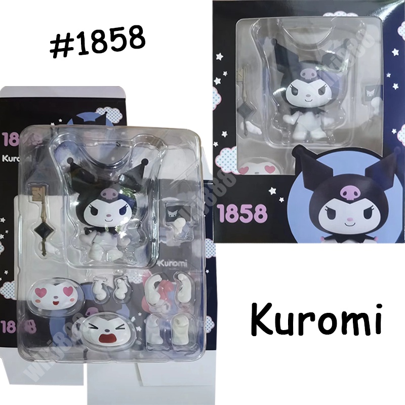 Nendoroid sanrio kuromi melody 1857 1858 phiên bản q dễ thương thay đổi khuôn mặt anime articulado hành động hình mô hình búp bê