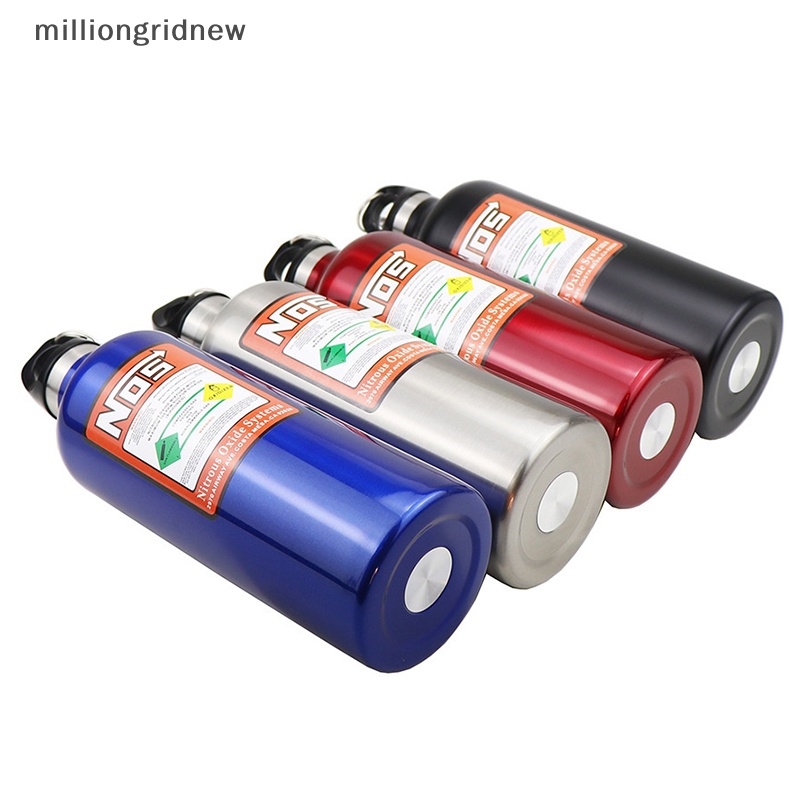 Cốc cách nhiệt ô tô 1pc nos xi lanh nitơ chân không ấm đun nước bằng thép không gỉ 500 ml dung tích cao bình nước thể thao du lịch mgn