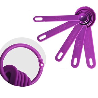 5pcs/set Kitchen Measuring Spoon Measuring Cups Multifunctional Measuring Tools Portable Plastic Coffee Sugar Scoop Kitchen Gadgets WE