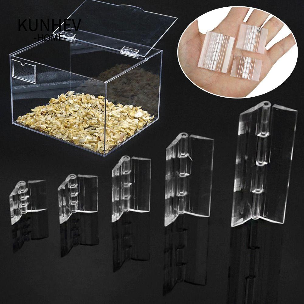 Set 2 bản lề gấp KUNHEV nhựa ABS xếp lại cho cửa tủ đồ nội thất acrylic trong suốt