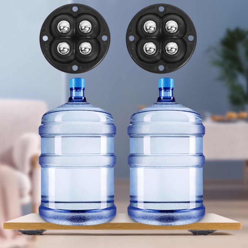 Ròng Rọc Hạt 4 Hạt Đa Năng Xoay 360 Độ Tự Dính Chịu Lực Tốt° Con Lăn Xoay Tiết Kiệm Không Tiếng Ồn Chuyên Dụng