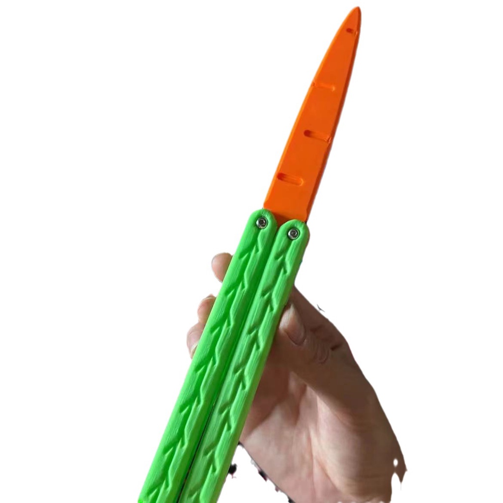 Sq2 carrot gravity jump củ cải nhỏ balisong quà tặng cho trẻ em giảm căng thẳng đồ chơi thần tài bướm dao benchmade