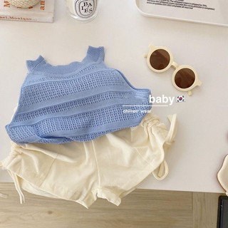 Sẵn sàng mùa hè phong cách mới thời trang vest giản dị phù hợp với phiên bản hàn quốc cô gái ngọt ngào nhỏ tươi dễ thương bộ đồ cô gái bộ đồ thể thao cô gái bộ đồ mùa hè bộ đồ cô gái bộ đồ cô gái phiên bản hàn quốc