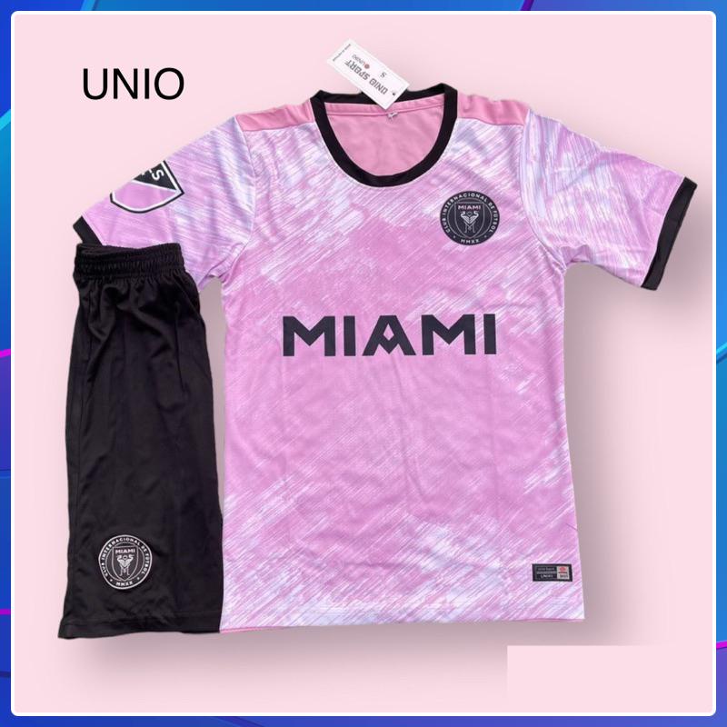 Áo đá bóng in tên - Bộ quần áo đá bóng Mi. ami hồng chất thun lạnh cao cấp - đồ thể thao in tên theo yêu cầu