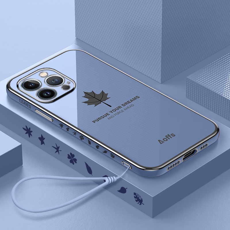 Ốp Lưng TPU ChốNg SốC HìNh ChiếC Lá Cho iPhone 14 Plus 12 11 13 Pro Max