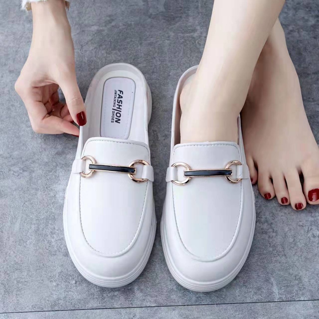 Dép Bít Mũi Đế Bằng Chống Trượt Thời Trang Mùa Hè Phong Cách Hàn Quốc Cho Nữ