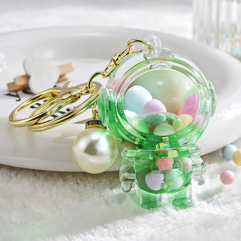 Móc Khóa Hạt Dầu Nhiều Màu Hình Phi Hành Gia Hoạt Hình Tinh Tế