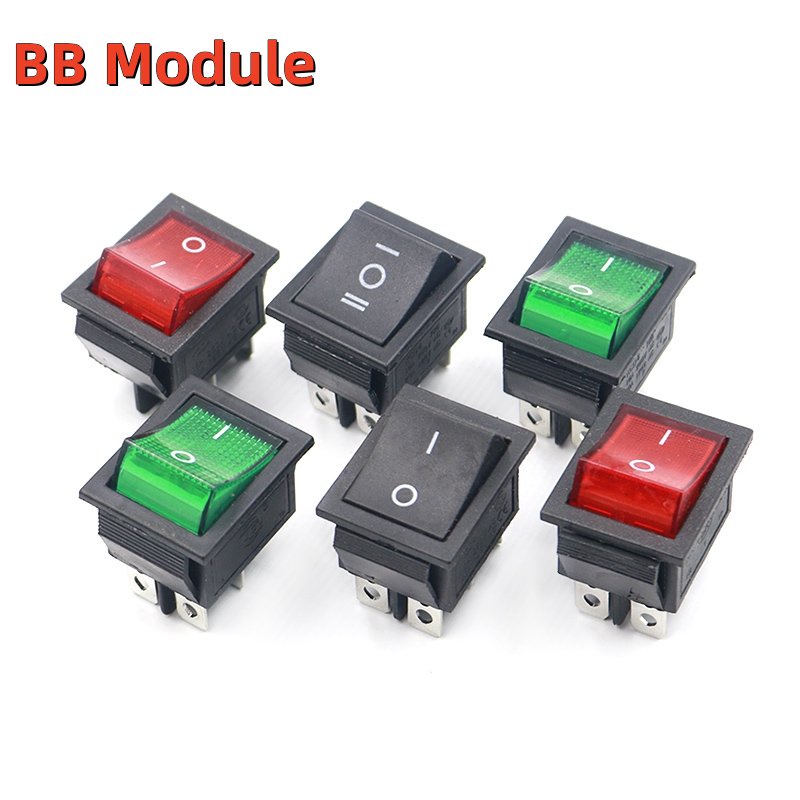 Kcd4 Nút Công Tắc Bật Tắt 2 Vị Trí 4 Chấu 6 Pin 16a 250v ac 250v