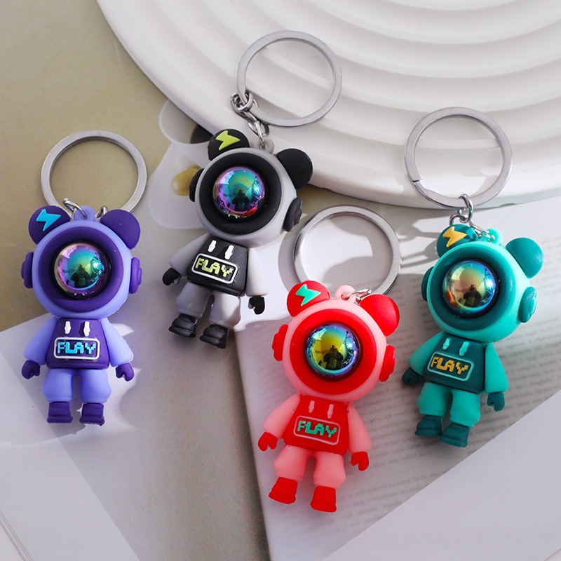 Móc Khóa Hình Gấu / Phi Hành Gia / Gấu Hoạt Hình Nhiều Màu Dễ Thương