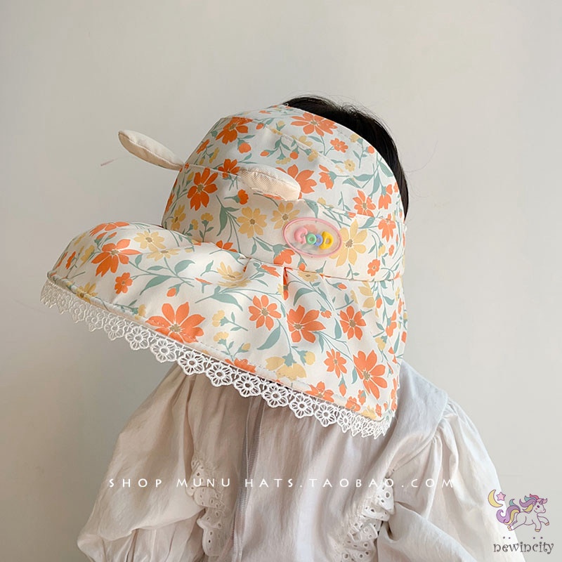 Mũ Lưỡi Trai Hở Chóp Vành Rộng Chống Nắng Thời Trang Mùa Hè Hàn Quốc Cho Bé Gái