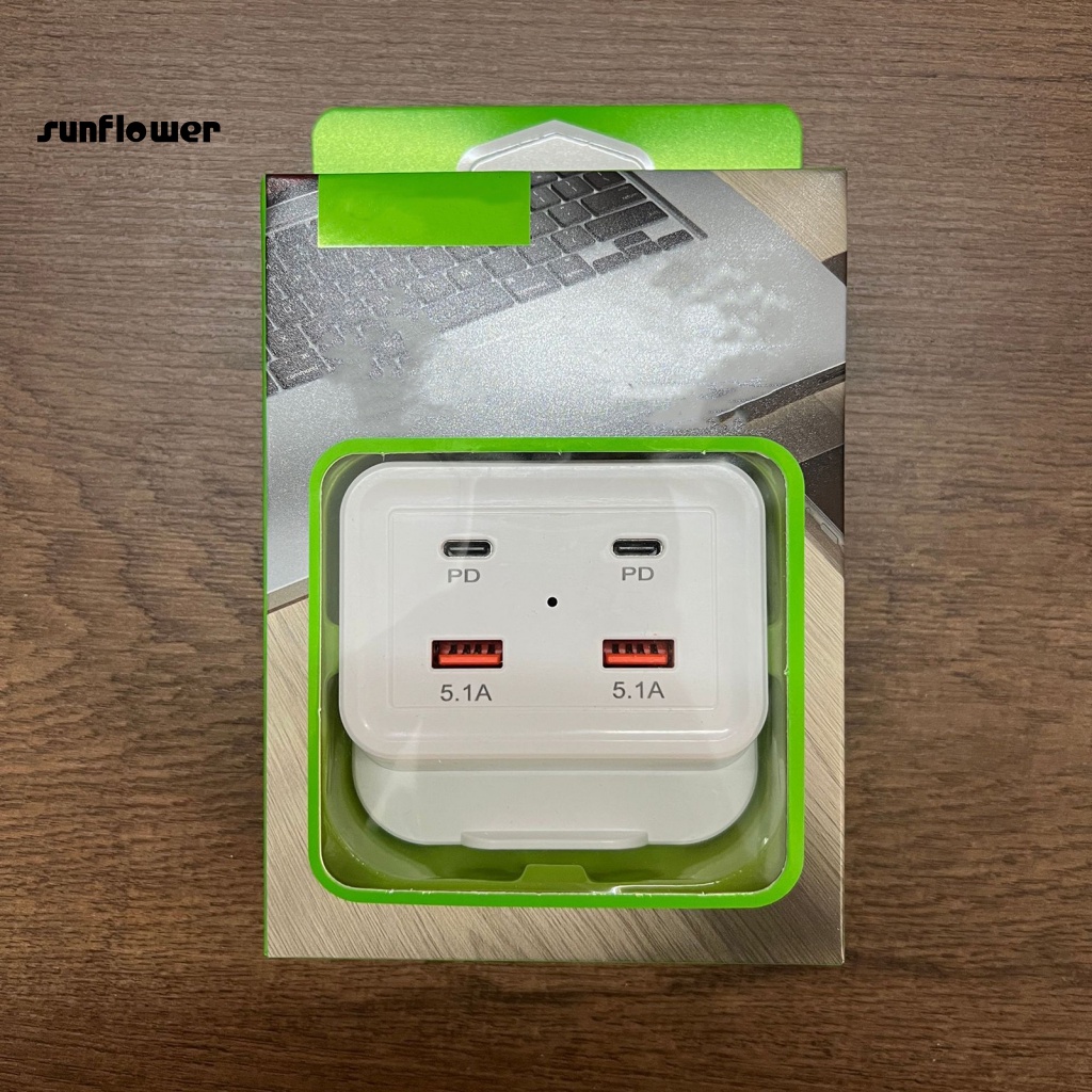 Tẩu Sạc Nhanh PD Kép USB Kép Bằng ABS Cho Android Apple