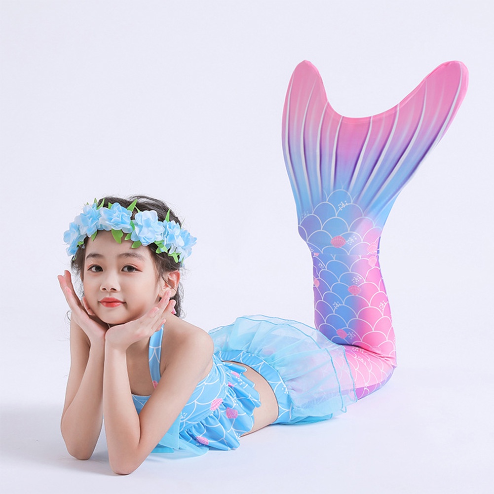 Bộ Đồ Bơi Ba Mảnh Đuôi Cá Xinh Xắn Cho Bé Gái