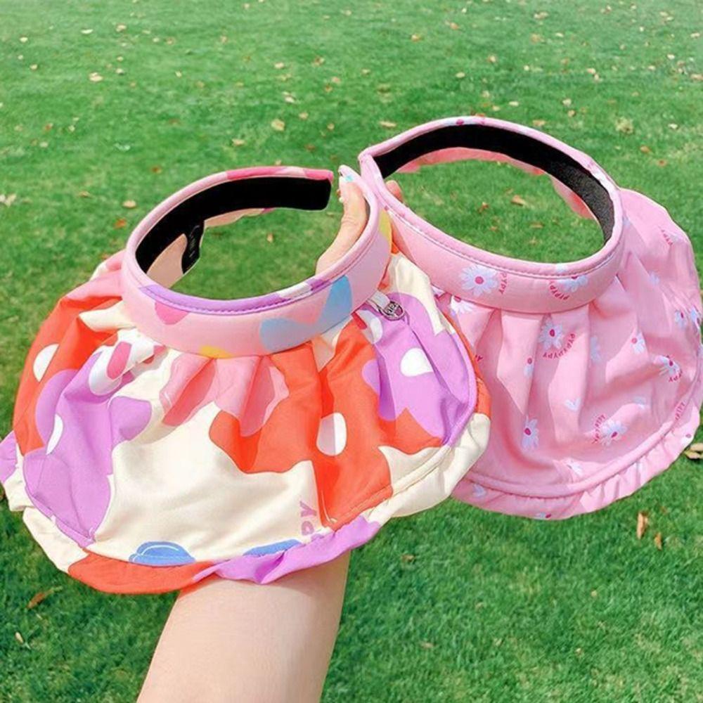 Mũ Chống Nắng / Tia UV Có Thể Gấp Gọn Phong Cách Hàn Quốc Dành Cho Học Sinh