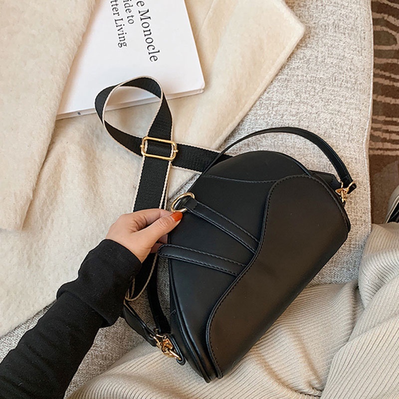 MISCHA Túi Đeo Vai Màu Trơn Đơn Giản Thời Trang Cao Cấp Phong Cách Hàn Quốc Cho Nữ