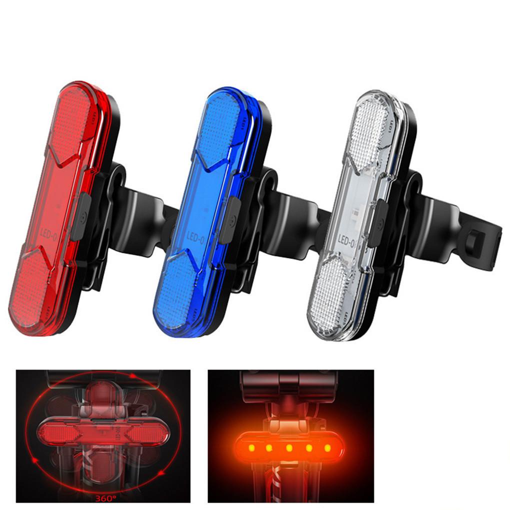 Đèn LED Cảnh Báo An Toàn Gắn Đuôi Xe Đạp Sạc Cổng USB Chống Nước Xoay Được