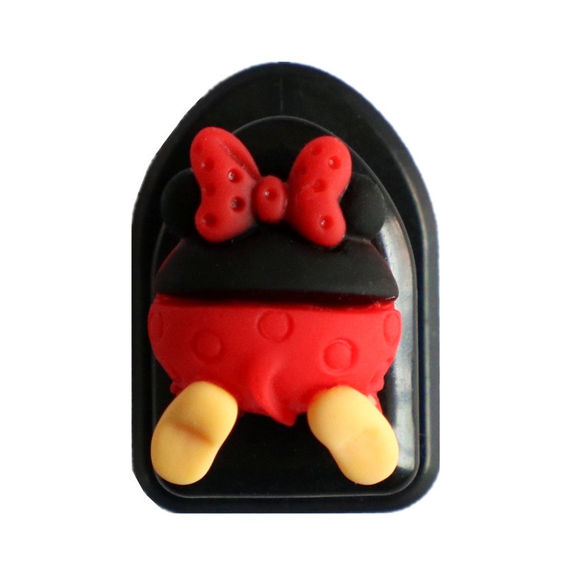 Car mini car hook creative cartoon multi-function car seat back car front sticky hook DIY Minnie ass