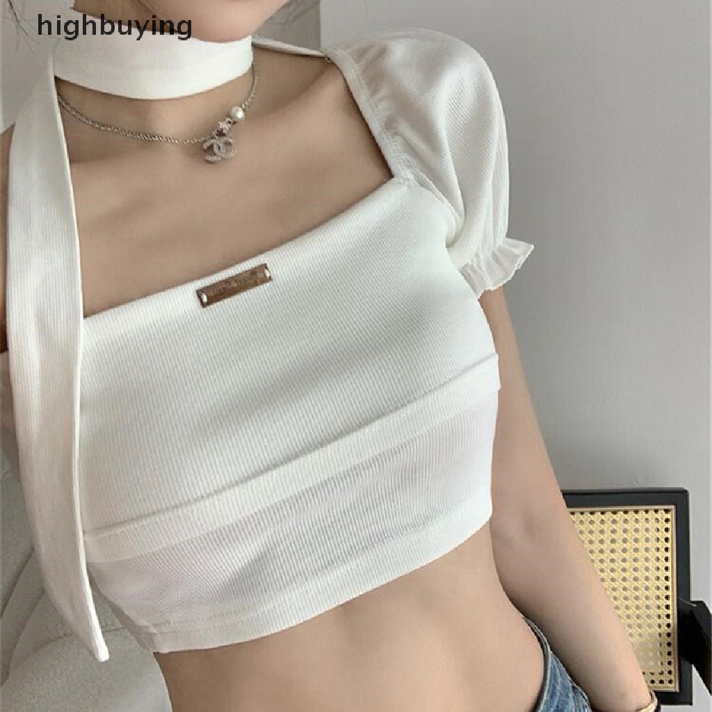 Áo Thun Lửng Trễ Vai Phong Cách Đường Phố Cá Tính Cho Nữ