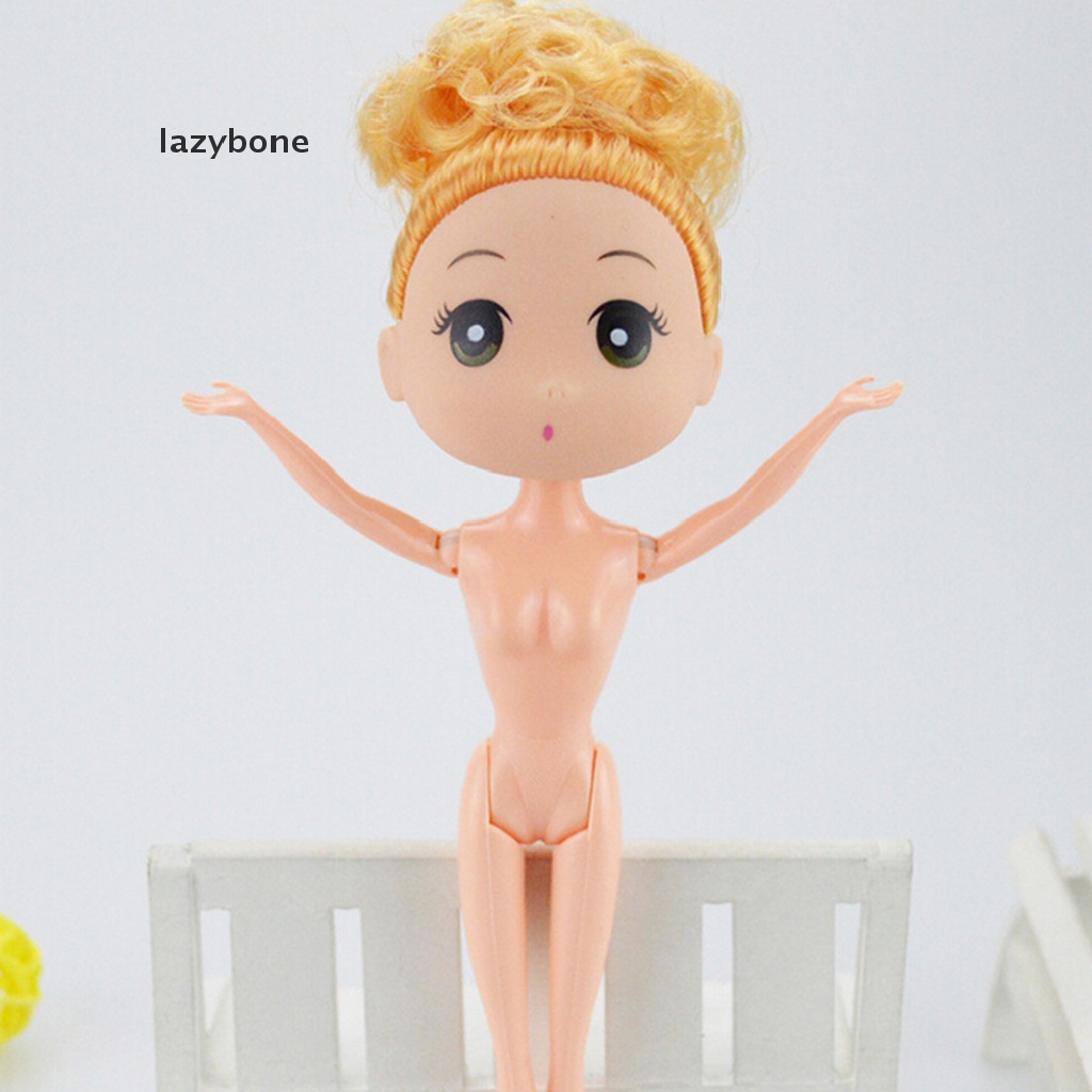 Búp Bê Đồ Chơi Mini 18cm Có Tóc Vàng Nâu Trang Trí Bánh Kem Dễ Thương
