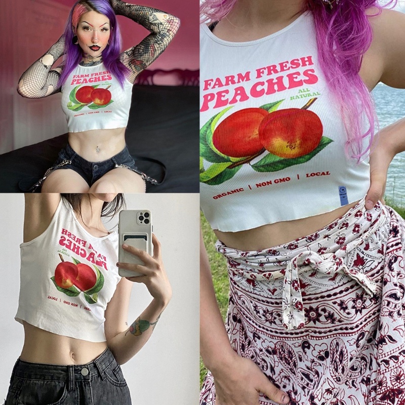 Áo Thun Cotton Sát Nách Cổ Tròn Thoải Mái Thời Trang Cho Nữ