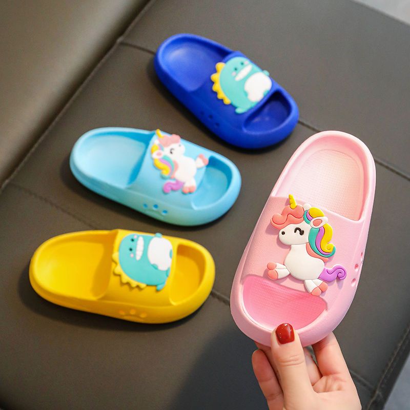 Dép đi biển In Hình Kỳ Lân Thời Trang Mùa Hè Cho Bé