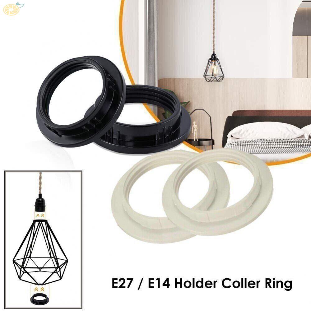 【VARSTR】Lamp Shade Collar Ring E 27/E 14 Black/White 2Pcs Lighting Accessories