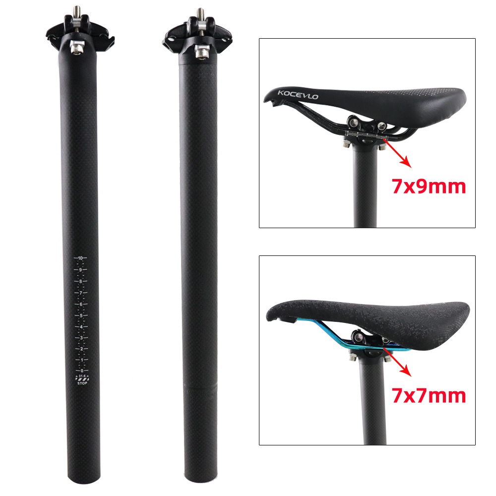 Thanh Cốt Yên Xe Đạp Leo Núi Chất Liệu Sợi Carbon Kcevlo 27.2 / 30.8 / 31.6 * 350 / 400mm