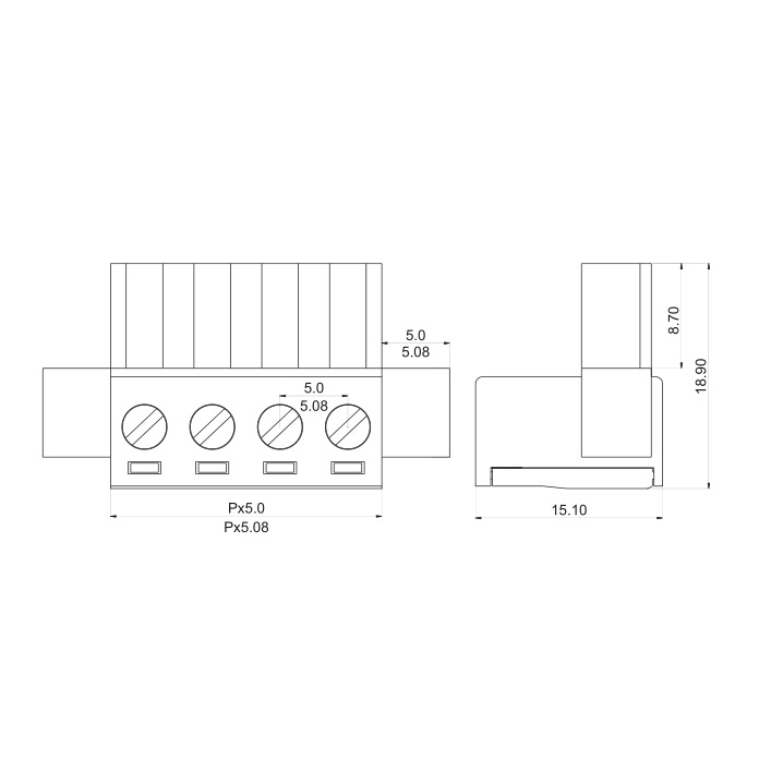 Đầu Nối Dây Cáp 2edg 5.08 2EDGKM 5.08MM Chất Lượng Cao