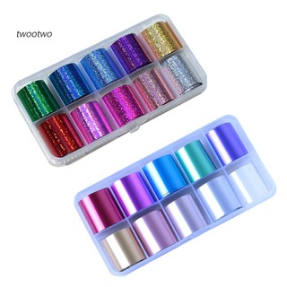 Set 10 Cuộn Giấy Foil Dán Móng Nghệ Thuật